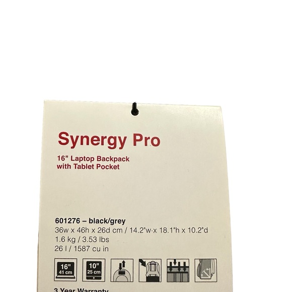 NWT SwissGear by Wenger Synergy Pro 16" ULINE Laptop Backpack - Picture 9 of 16